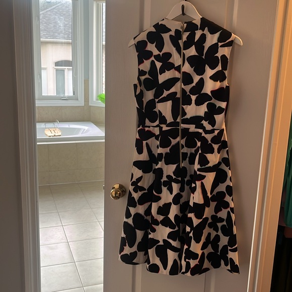 Kate spade Elegant Black and White Butterfly Dress us8 like new but used - Picture 4 of 6